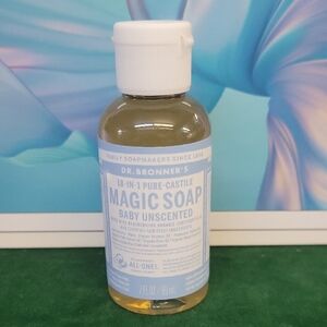 Dr Bronner's Magic Soap Baby Unscented New Sealed 59ml Bottle